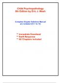 Child Psychopathology 8th Edition by Eric J&period; Mash Complete Chapter Solutions Manual are included &lpar;Ch 1 to 14&rpar; &ast;&ast; Immediate Download &ast;&ast; Swift Response &ast;&ast; All Chapters&period;