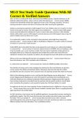 MLO Test Study Guide Questions With All Correct & Verified Answers