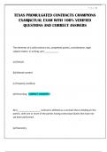 TEXAS PROMULGATED CONTRACTS CHAMPIONS EXAM&vert;ACTUAL EXAM WITH 100&percnt; VERIFIED QUESTIONS AND CORRECT ANSWERS