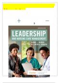 Test Bank For Leadership and Nursing Care Management