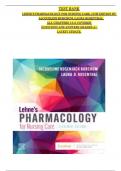 TEST BANK LEHNE'S PHARMACOLOGY FOR NURSING CARE&comma; 11TH EDITION BY JACQUELINE BURCHUM&comma; LAURA ROSENTHAL  ALL CHAPTERS 1-111 COVERED  QUESTIONS AND ANSWERS GRADED A&plus;  LATEST UPDATE&period;