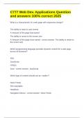 C777 Web Dev&period; Applications Question and answers 100&percnt; correct 2025 