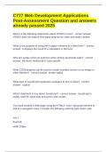 C777 Web Development Applications Post-Assessment Question and answers already passed 2025