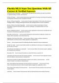 Florida MLO State Test Questions With All Correct & Verified Answers