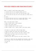 PSY 4521 STRESS AND TRAUMA EXAM 2