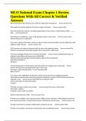 MLO National Exam Chapter 1 Review Questions With All Correct & Verified Answers