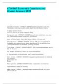 COMSAE Exam with Questions and Correct Answers 2025&period;
