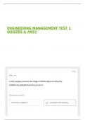 ENGINEERING MANAGEMENT TEST 1 QUIZZES & ANS&excl;&excl;