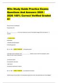 Wits Study Guide Practice Exams Questions And Answers 2025 &sol; 2026 100&percnt; Correct Verified Graded A&plus;