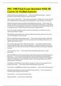 PSC 1100 Final Exam Questions With All Correct & Verified Answers