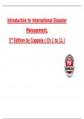 Introduction to International Disaster Management &ndash; Test Bank &lpar;4th Edition&comma; Damon P&period; Coppola&rpar; &vert; Comprehensive Exam Preparation Material
