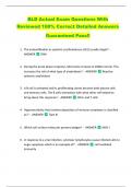BLD Actual Exam Questions With  Reviewed 100&percnt; Correct Detailed Answers   Guaranteed Pass&excl;&excl;