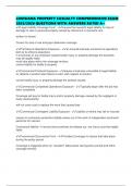 LOUISIANA PROPERTY CASUALTY COMPREHENSIVE EXAM 2025&sol;2026 QUESTIONS WITH ANSWERS RATED A&plus;