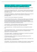 LOUISIANA PROPERTY CASUALTY EVALUATION EXAM 2025&sol;2026 QUESTIONS WITH ANSWERS RATED A&plus;
