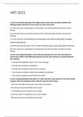 VATI 2023 Questions & answers&period;