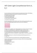 VATI Green Light Comprehensive forms A&comma; B&comma; C Questions & answers&period;
