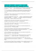 LOUISIANA PROPERTY CASUALTY STUDY GUIDE 2025&sol;2026 QUESTIONS WITH ANSWERS RATED A&plus;