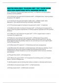 MASTER RESILIENCE TRAINING MRT TEST PAPER EXAM 2025&sol;2026 QUESTIONS WITH ANSWERS RATED A&plus;