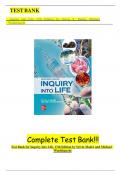 Test Bank - for Inquiry into Life 17th Edition by Sylvia S&period; Mader&comma; Michael Windelspecht&comma;ISBN&colon;9780697360779 All Chapters Covered &vert; Complete Guide A&plus;&vert;Latest edition 2025&period;