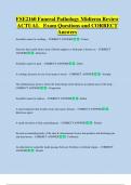 FSE2160 Funeral Pathology Midterm Review  ACTUAL   Exam Questions and CORRECT  Answers