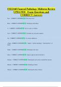 FSE2160 Funeral Pathology Midterm Review  UPDATED   Exam Questions and  CORRECT Answers  