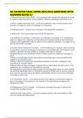 NC ADJUSTER FINAL PAPER 2025&sol;2026 QUESTIONS WITH ANSWERS RATED A&plus;