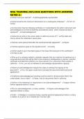 NNA TRAINING 2025&sol;2026 QUESTIONS WITH ANSWERS RATED A&plus;