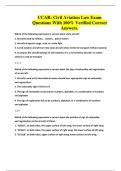 CCAR&colon; Civil Aviation Law Exam Questions With 100&percnt; Verified Correct Answers&period;