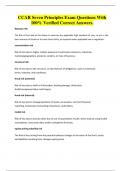 CCAR Seven Principles Exam Questions With 100&percnt; Verified Correct Answers