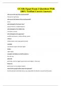 CCARs Egypt Exam 2 Questions With 100&percnt; Verified Correct Answers&period;