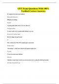 CET Exam Questions With 100&percnt; Verified Correct Answers&period;