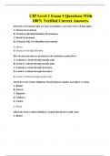 CIP Level 1 Exam 5 Questions With 100&percnt; Verified Correct Answers&period;