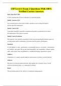 CIP Level 1 Exam 2 Questions With 100&percnt; Verified Correct Answers&period;