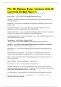 PSC 101 Midterm Exam Questions With All Correct & Verified Answers