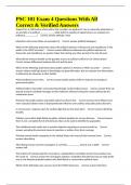 PSC 101 Exam 4 Questions With All Correct & Verified Answers