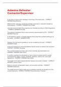 Asbestos Refresher Contractor&sol;Supervisor Questions with Correct Answers 2025 with complete solutions