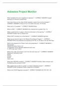 Asbestos Project Monitor  &vert; Questions and Answers &vert; 2025 Revised Update &vert; 100&percnt; Correct