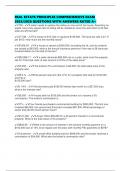REAL ESTATE PRINCIPLES COMPREHENSIVE EXAM 2025&sol;2026 QUESTIONS WITH ANSWERS RATED A&plus;