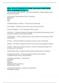 REAL ESTATE PRINCIPLES EXAM 2025&sol;2026 QUESTIONS WITH ANSWERS RATED A&plus;