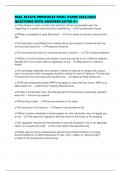 REAL ESTATE PRINCIPLES FINAL PAPER 2025&sol;2026 QUESTIONS WITH ANSWERS RATED A&plus;
