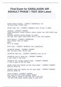 Final Exam for SABALAUSKI AIR ASSAULT PHASE 1 TEST 2024 Latest