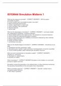 ISYE6644 Simulation Midterm 1  &vert; Questions and Answers &vert; 2025 Update &vert; 100&percnt; Correct&period;