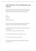ADN 140 Exam 1 Prep with Questions and Answers