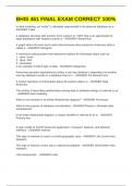 BHIS 461 FINAL EXAM CORRECT 100&percnt;