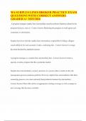 WA SURPLUS LINES BROKER PRACTICE EXAM QUESTIONS WITH CORRECT ANSWERS GRADED A&plus; 2025&sol;2026