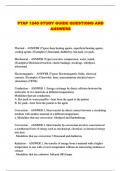  PTAP 1240 STUDY GUIDE QUESTIONS AND ANSWERS