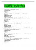 ECON104 Quiz Questions CORRECT ANSWERS 2025