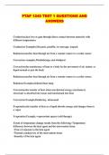PTAP 1240 TEST 1 QUESTIONS AND ANSWERS