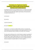 Foundations for Population Health in Community&sol;Public Health Nursing &lpar;Stanhope&rpar; Questions And Verified Answers 