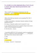 WA SURPLUS LINES BROKER PRACTICE EXAM LATEST 2025-2026 TREND QUESTIONS AND ANSWERS